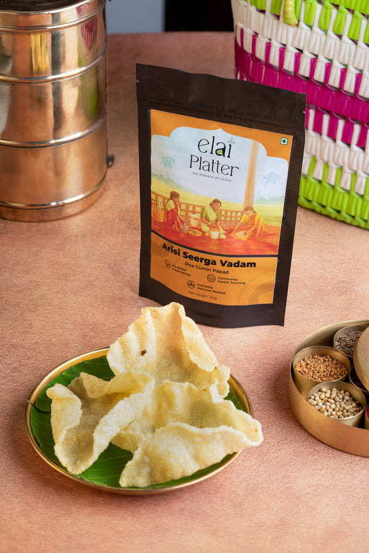 Arisi Seerga Vadam (Rice Cumin Papad)